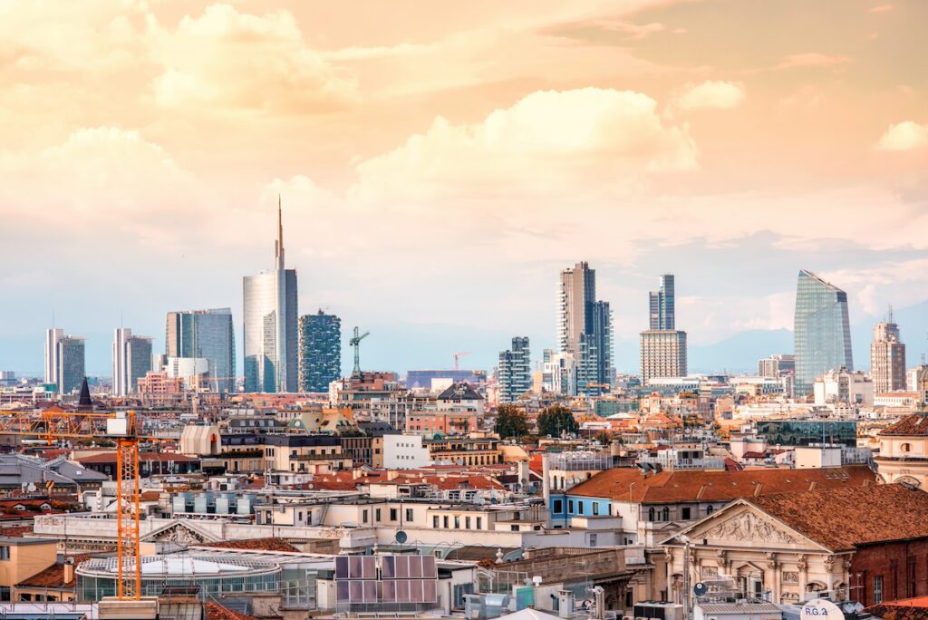 vista panoramica di Milano